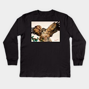 Golden Eagle In Flight Kids Long Sleeve T-Shirt